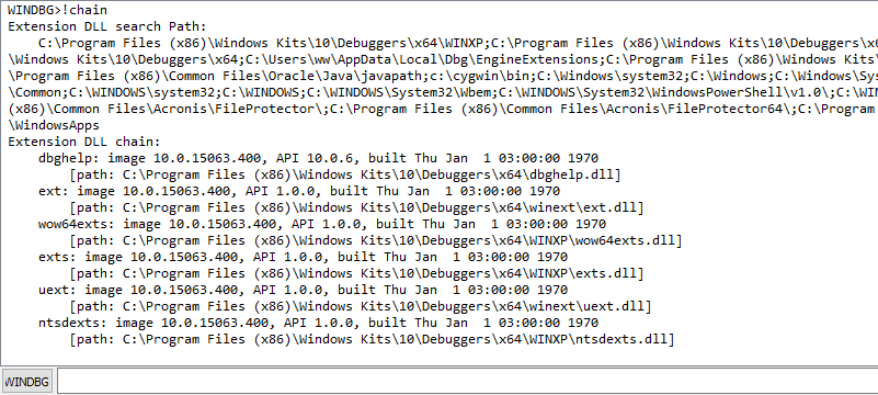 windbg chain