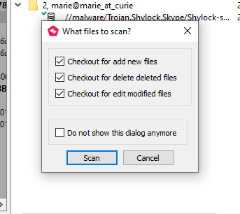 Scan and commit options