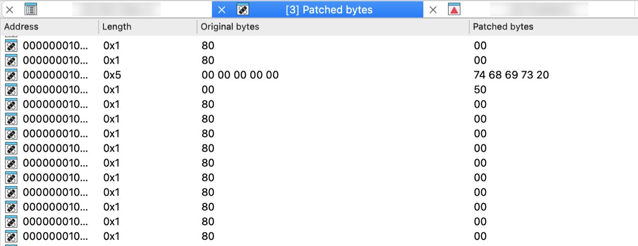 Patched bytes view