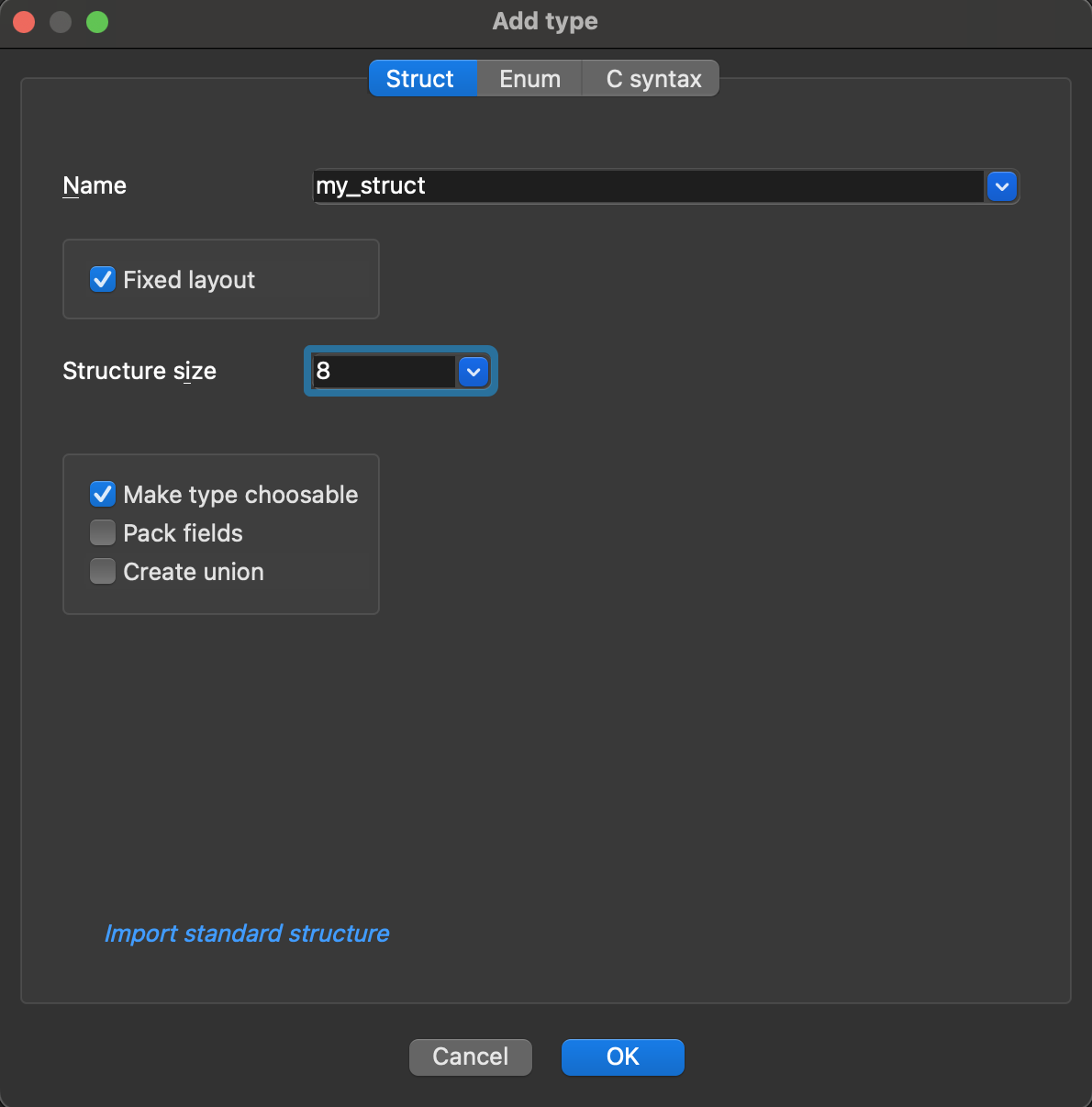 Add struct