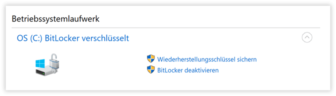 Aktiviertes BitLocker