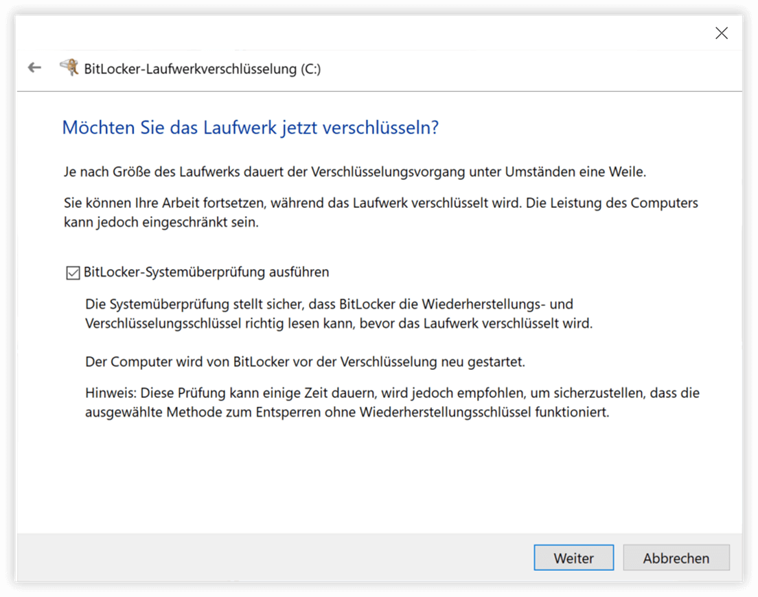 Bereit zur Verschlüsselung