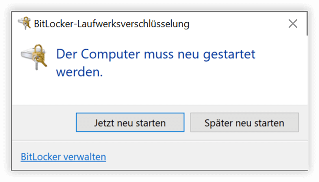 Neustart erforderlich