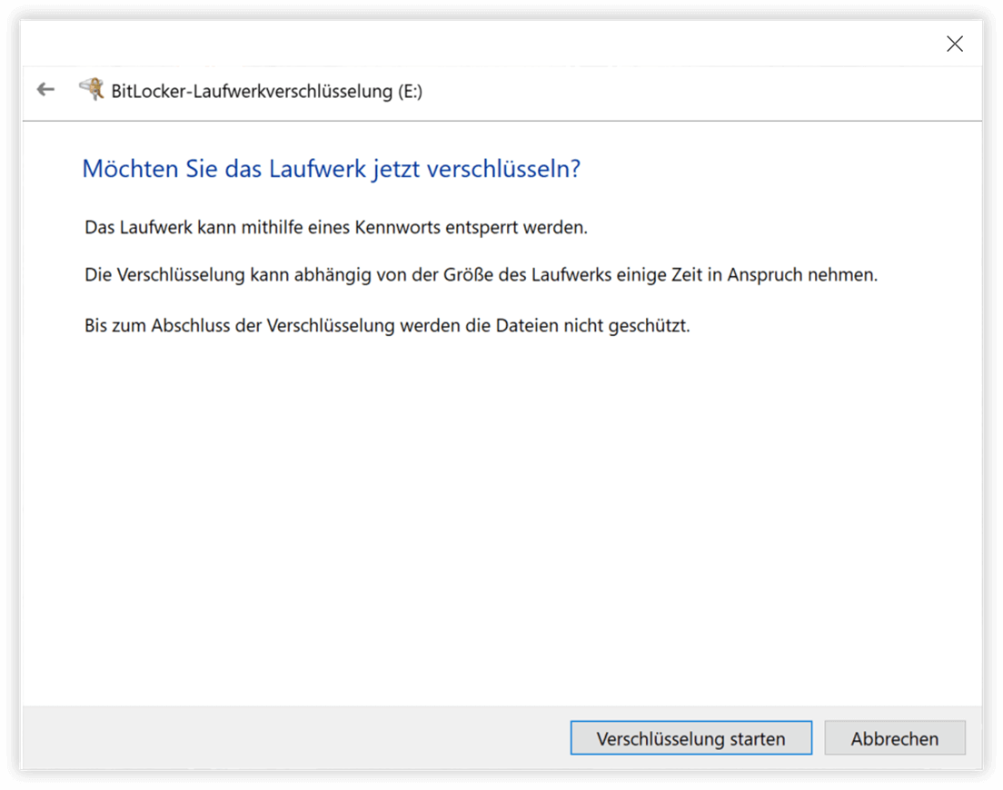 Bereit zur Verschlüsselung