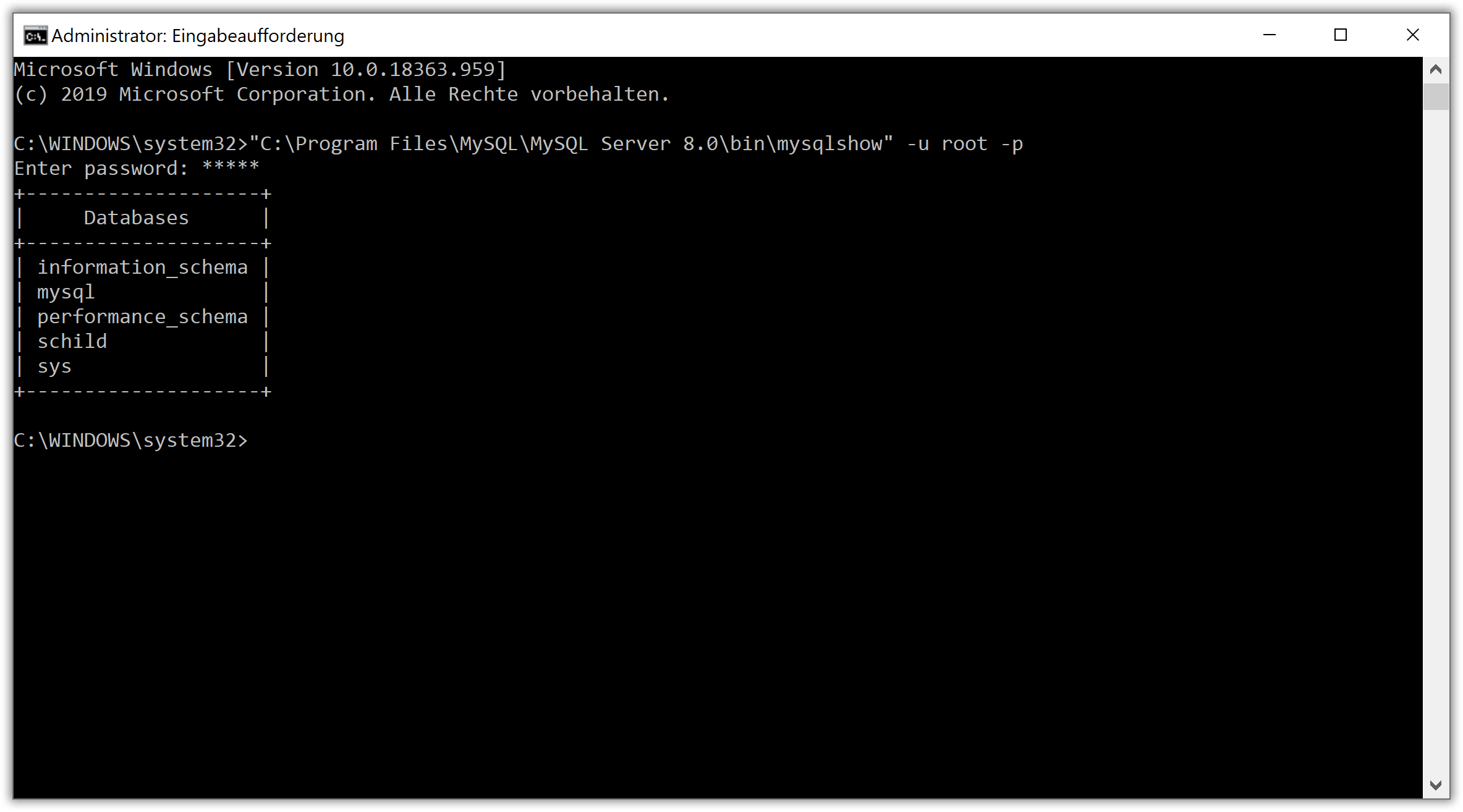 Läuft mein MySQL-Server?