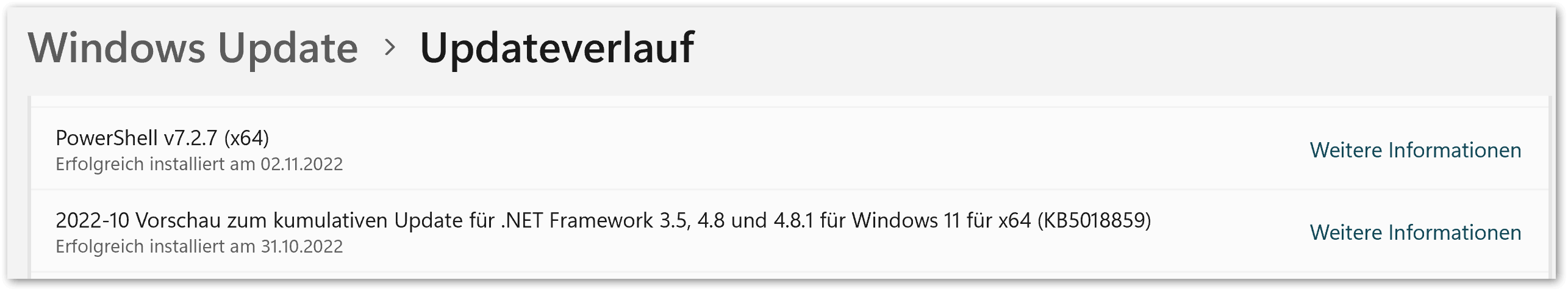 PowerShell 7 per Windows-Update aktualisieren