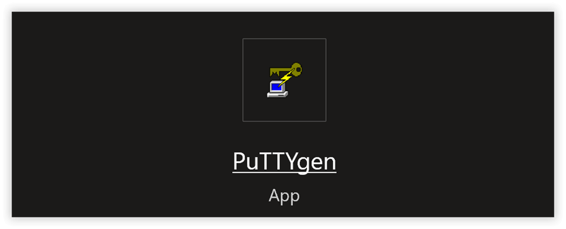 PuTTY Key Generator im Windows-Startmenü