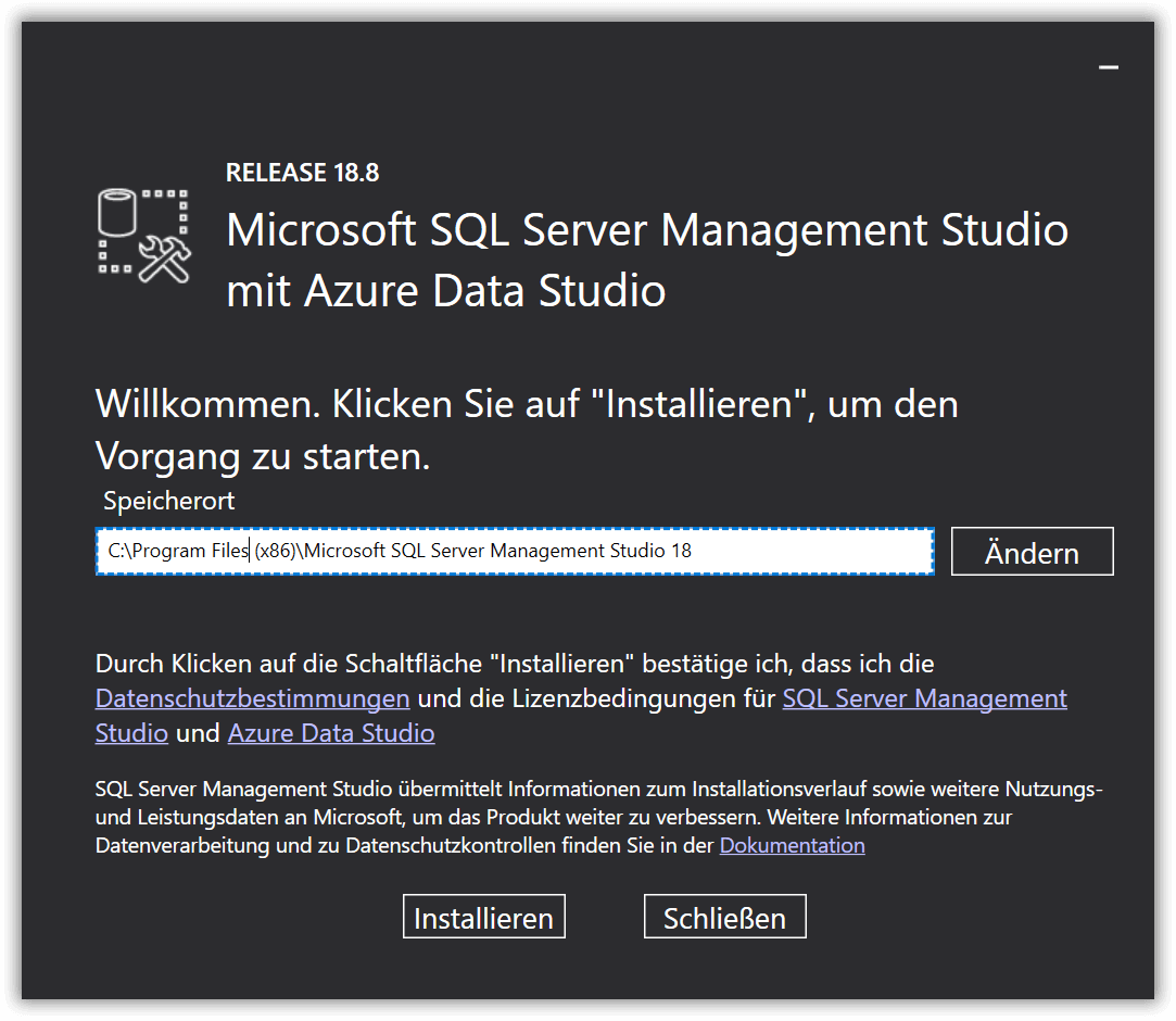 SSMS Installation