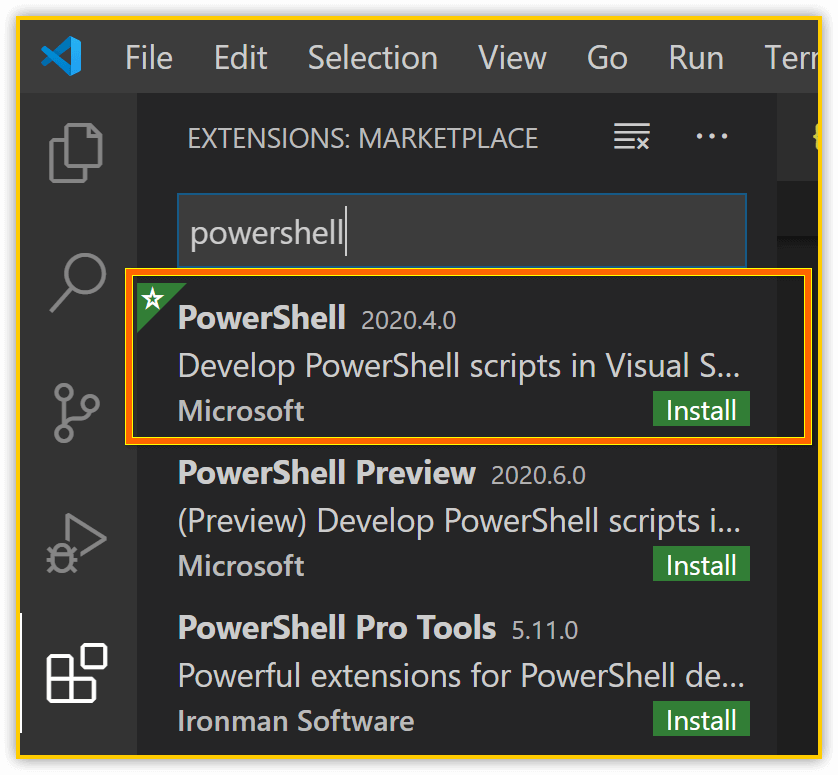 PowerShell-Erweiterung für Visual Studio Code