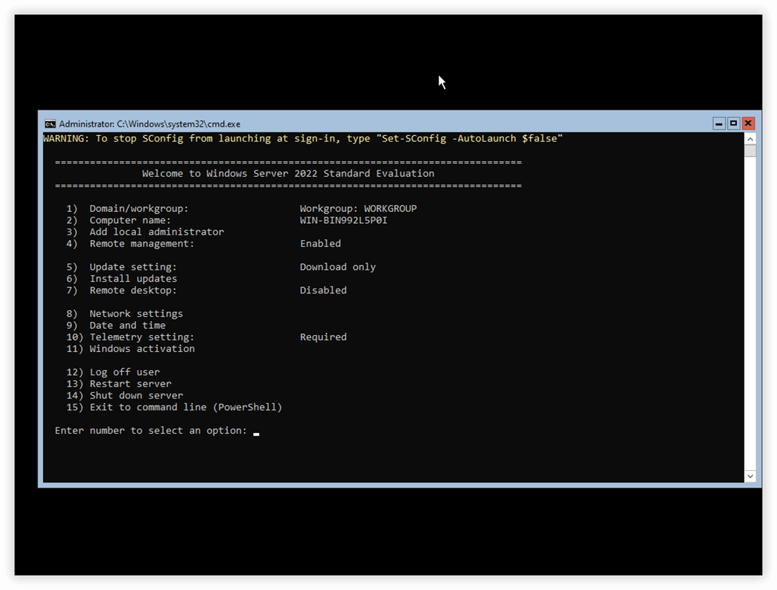 Konfiguration mit sconfig
