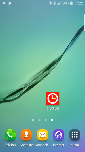 DaVinci-Mobile im Programmenü