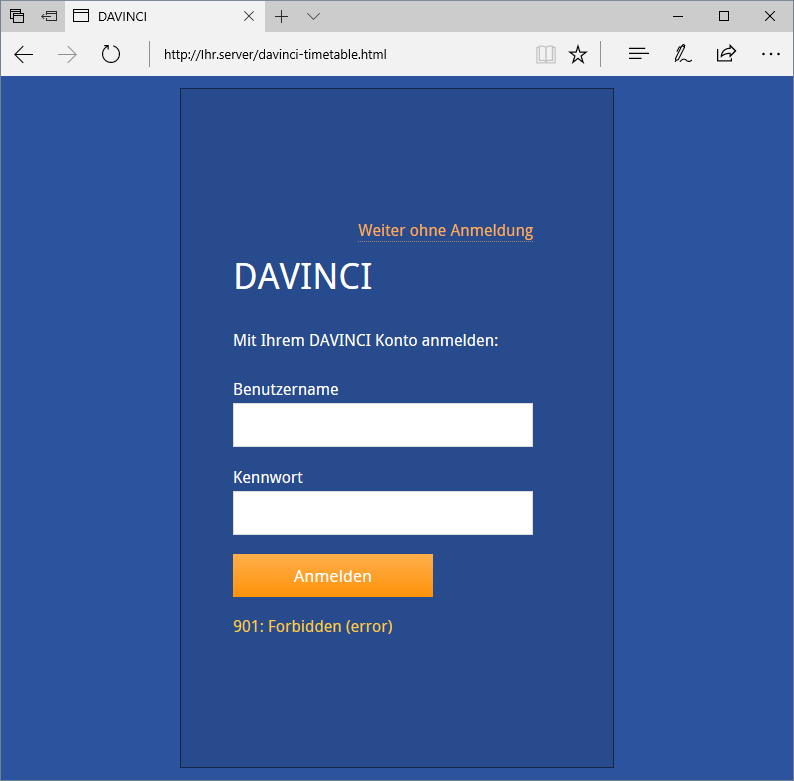 Start der WebBox ohne den Parameter account=private