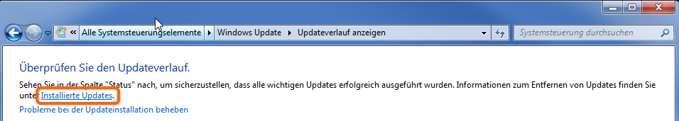 Installierte Updates