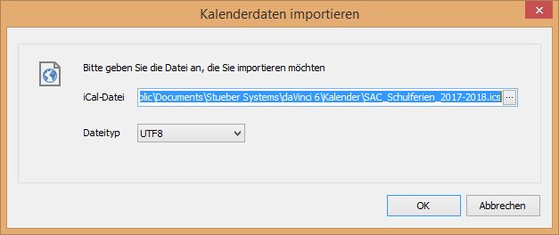 Kalender importieren
