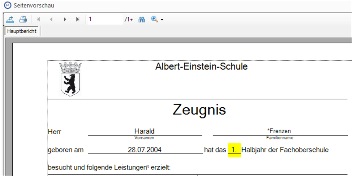 Ausgabe des Halbjahres