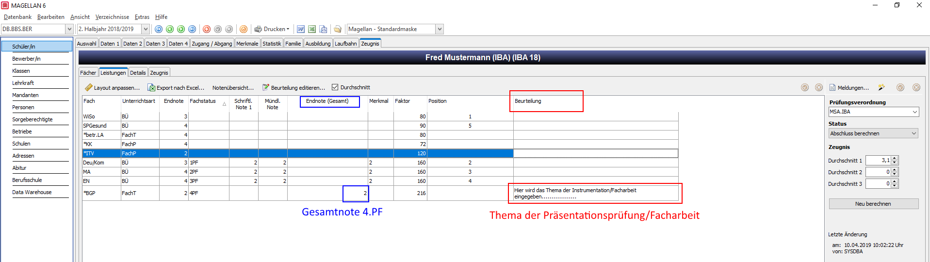 Eintragungen für 4.PF