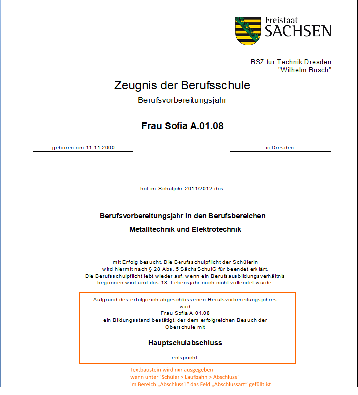 Abschlussart