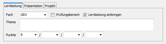 Bereich Lernleistung