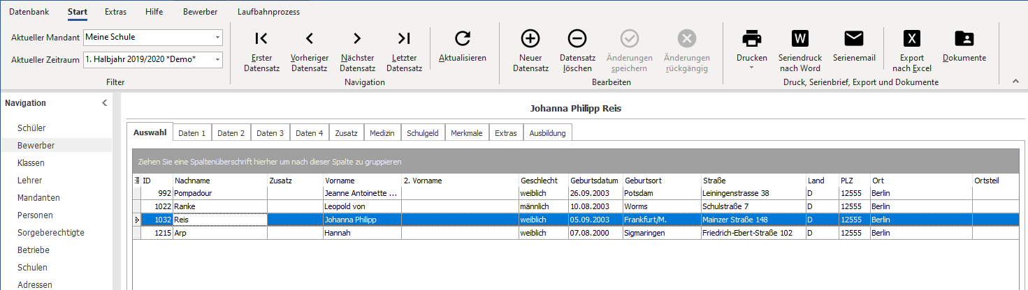 Bewerber > Auswahl