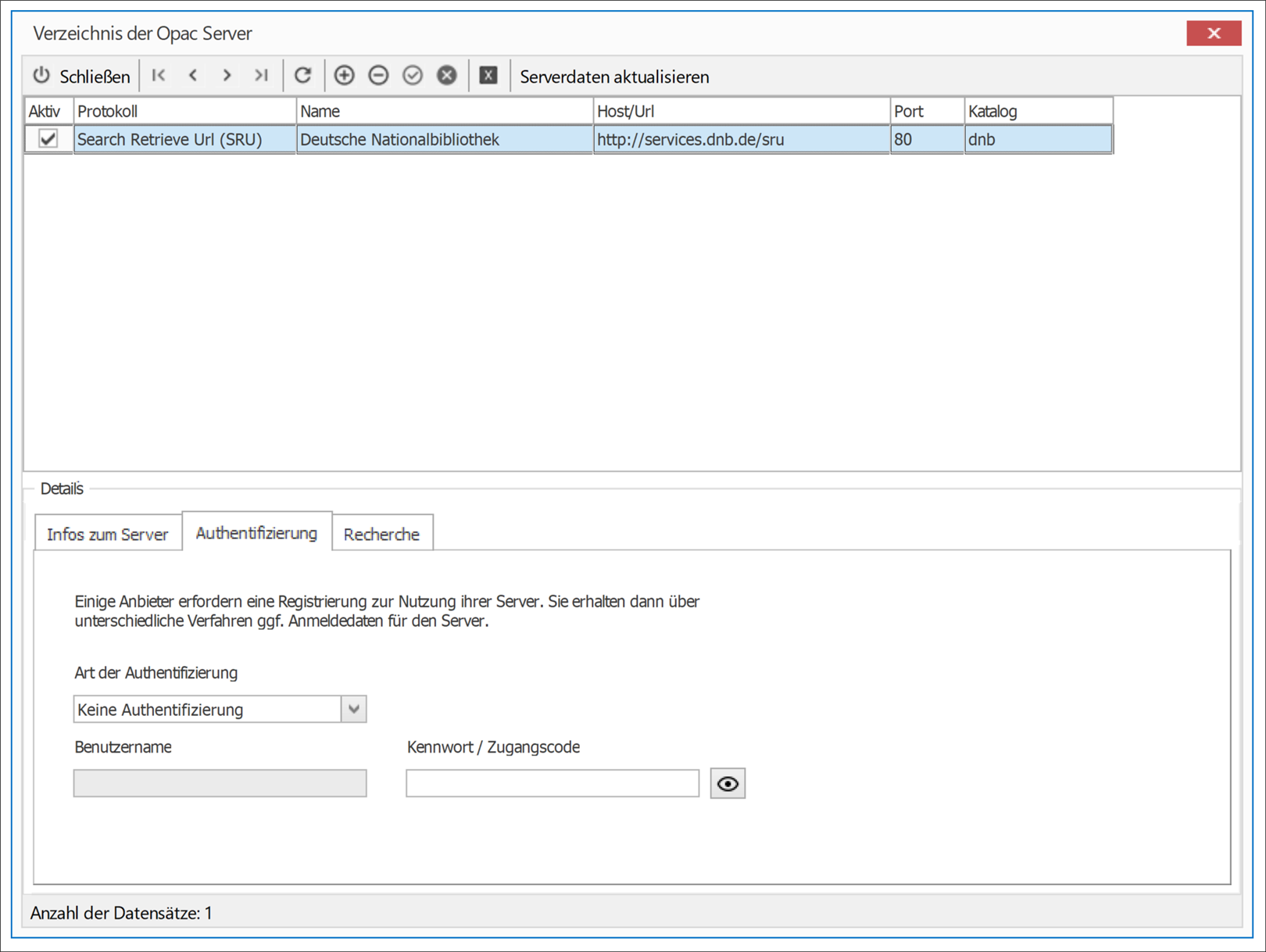 Opac Server einrichten
