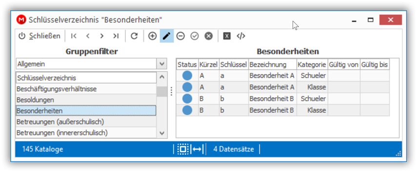 `Besonderheitenliste`