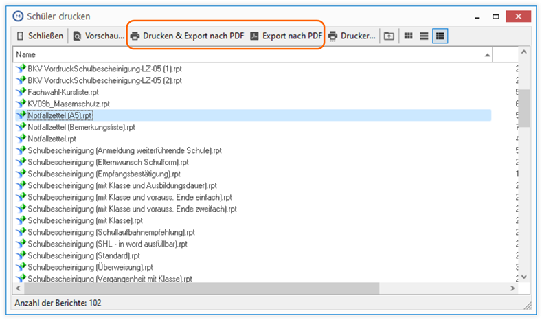Export als PDF