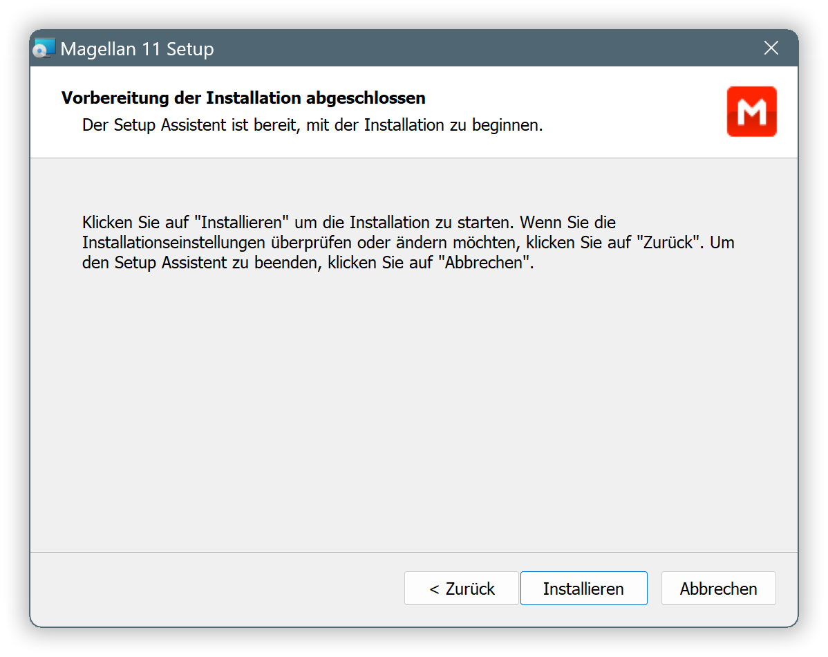 Vorbereitungen abgeschlossen