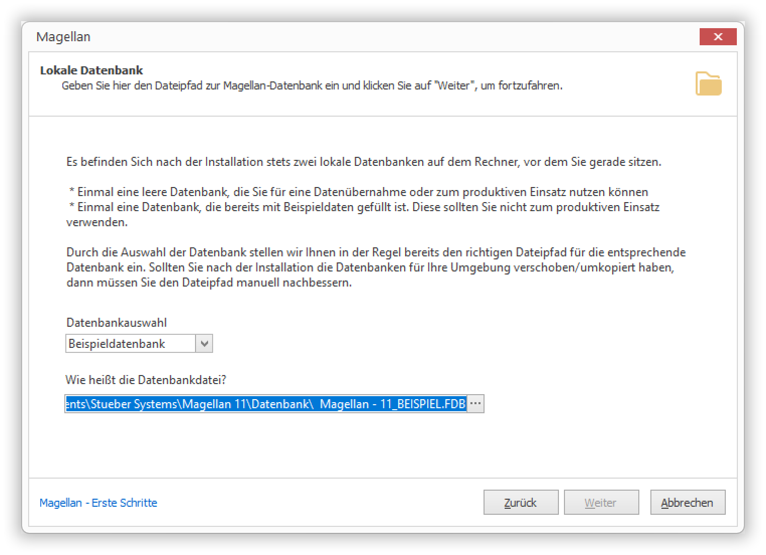 Datenbankpfad
