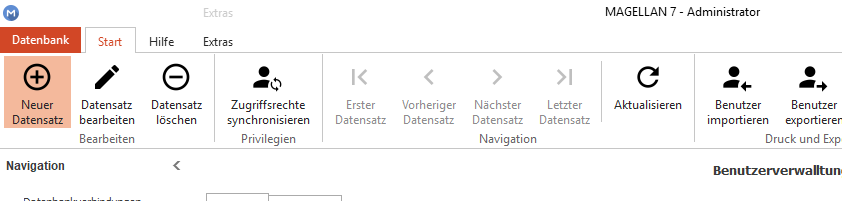 Einen neuen Magellan-Benutzer anlegen