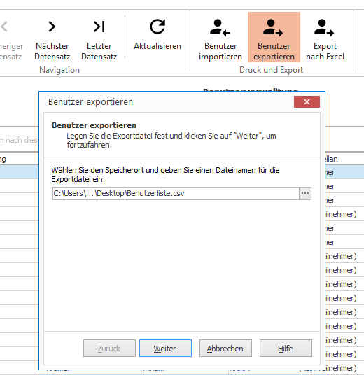 Die erzeugte Datei kann mit Excel geöffnet und bearbeitet werden.