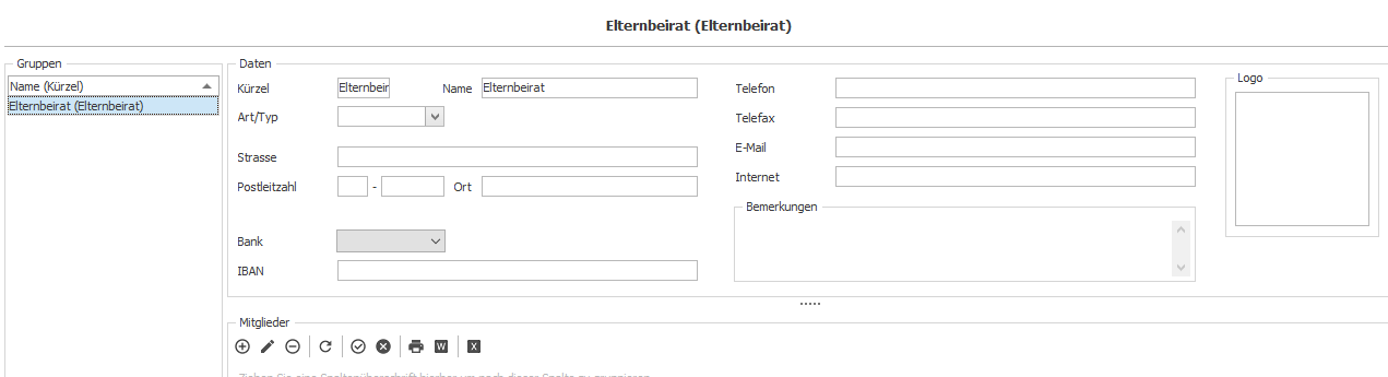 Eingaben für Gruppen