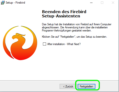 Fertigstellen!