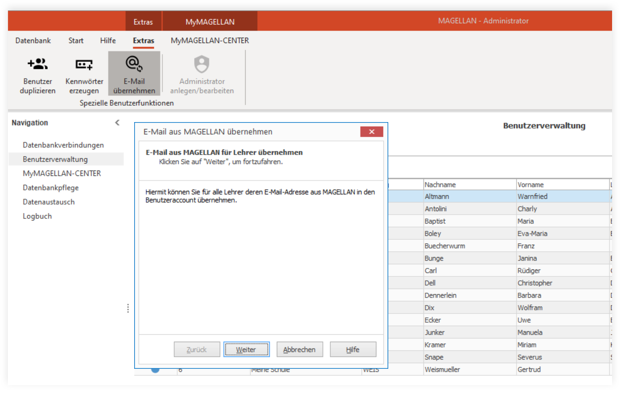 Emails übernehmen
