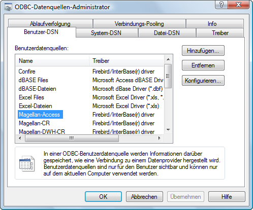 ODBC-Datenquellen-Administrator