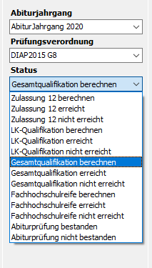 Status auswählen