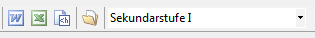 Hier ist die aktuelle Maske „Sekundarstufe I“ in der oberen Symbolleiste eingestellt.
