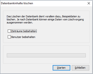 Neues Fenster beim Löschen des Datenbankinhaltes ab MAGELLAN 6.5