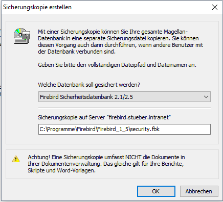 Erstellen Sie eine Sicherung der alten Passwortdatenbank