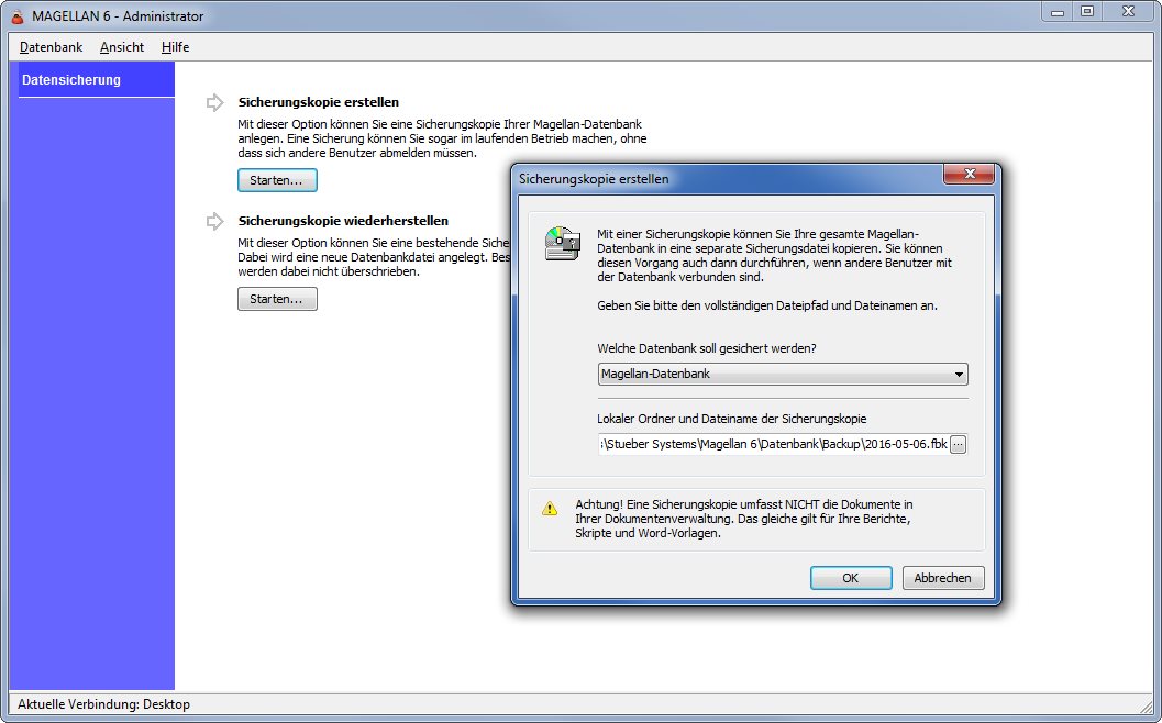 Datenbank sichern