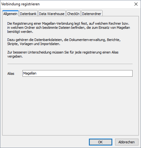 Unterkarte "Allgemein"