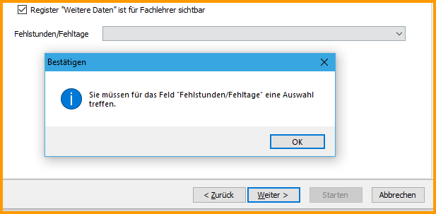 Bitte treffen Sie eine Auswahl!
