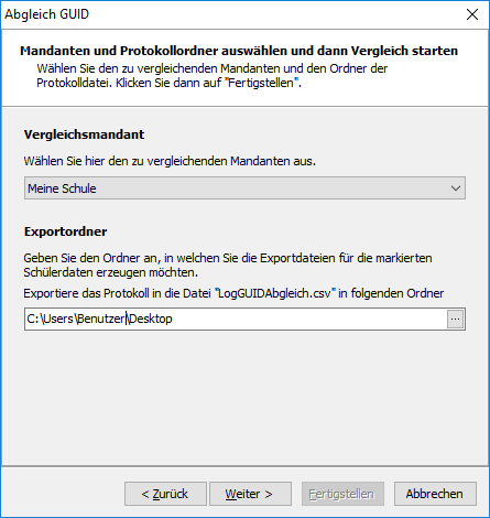 Assistent unter `Extras > In Mandanten GUIDs abgleichen...` 