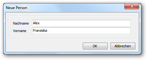 Geben Sie hier Vor- und Nachname der Person ein und bestätigen Sie mit „OK“