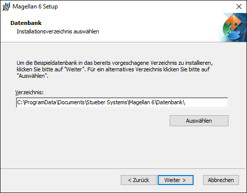 Speicherort für die Datenbank
