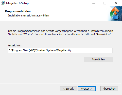 Speicherort für die Programmdateien