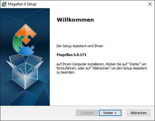 Startdialog der Installation