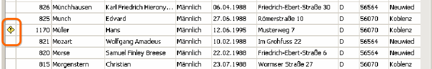 Pool-Bewerber werden durch das Symbol in der Liste der Bewerber gekennzeichnet