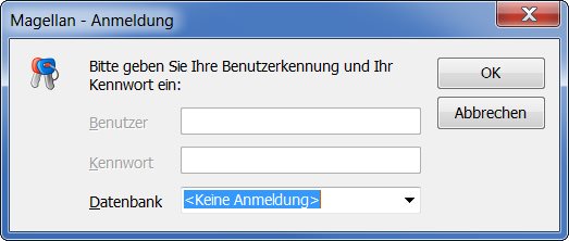 MAGELLAN Administrator ohne Anmeldung öffnen