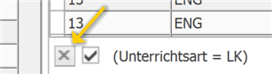 Filter über das Kreuzchen in der Filterleiste schließen