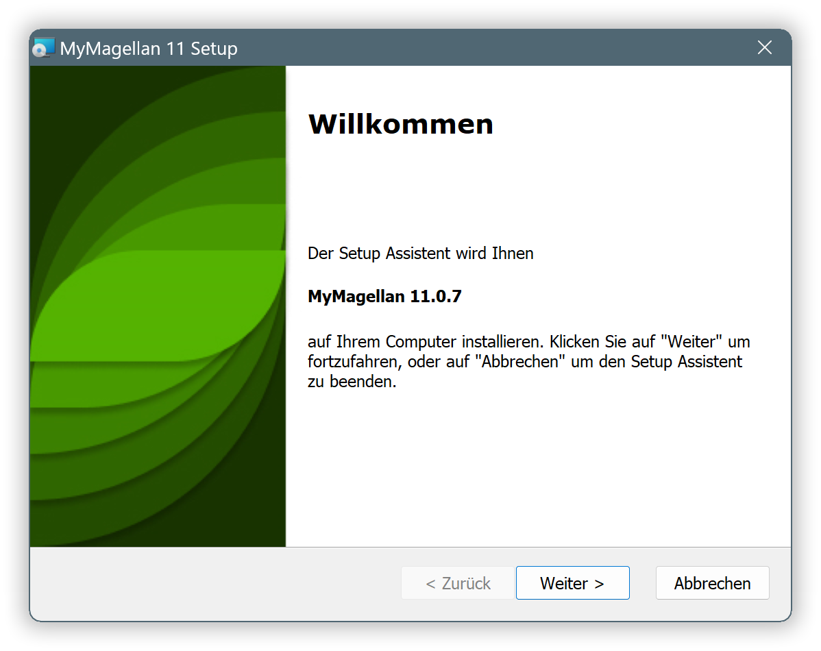 Bestätigen Sie mit Weiter!